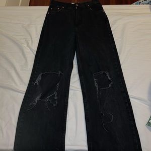 High rise wide/baggy jeans from Bershka